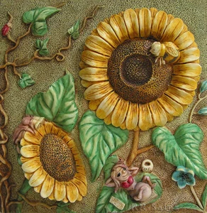 Sunflower Sun Worshipper Byron's Secret Garden Harmony Kingdom Premiere Edition - Picture 1 of 2