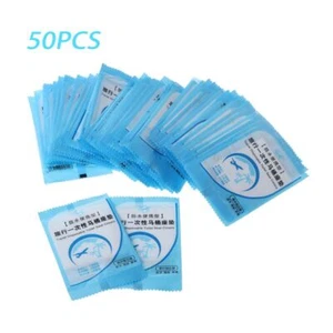 50 Pcs Disposable Toilet for Seat Cover Mat For Travel Camping Commuting Waterpr - Picture 1 of 8