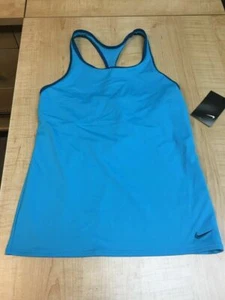 NIKE GIRLS SOLID RACERBACK TANKINI TOP, BLUE, XL *NEW - Picture 1 of 2