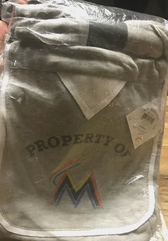 MLB MIAMI MARLINS Women's Hoodie Crossbody Bag Purse  - Gray - NEW Cover