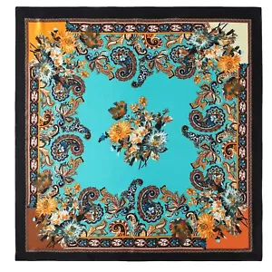 Women's 35" Satin Square Silk Like Hair Scarves and Wraps-Square Silk Head Sc... - Picture 1 of 7