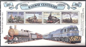 1993 Botswana Sc# 553a s/s  Railway Centenary, locomotives, trains. MNH Cv$8.25 - Picture 1 of 1
