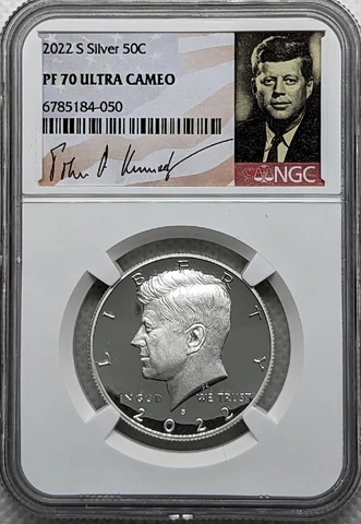 2022 S Silver Kennedy Half Dollar Silver Proof 50C NGC PF 70 UC Cover
