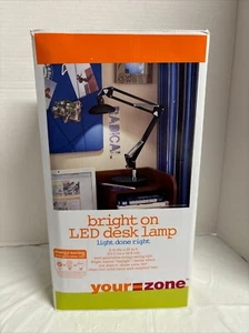 Your Zone LED Desk Lamp 6"x 20" Black Bendable NEW in Open Box - Picture 1 of 8