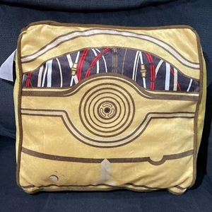 Star Wars C-3PO Pillow Yellow 18"ish Soft Yellow Robot Mechanical - Imagen 1 de 7