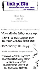 Bear Hugs INDIGOBLU Red Rubber Stamp Kay Halliwell-Sutton Winnie The Pooh QUOTES