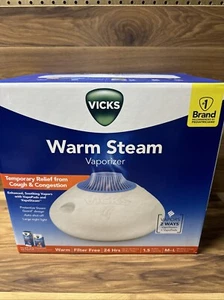 Vicks‎ Warm Steam Vaporizer Tabletop Humidifier 1.5 Gallon 24 Hour SEALED NEW - Picture 1 of 5