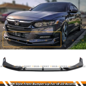 Akasaka Modern Steel Metallic Front Bumper Lip Splitter For 18-20 Honda Accord - Picture 1 of 6