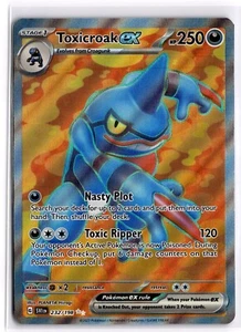 Juego de cartas coleccionables Pokémon Toxicroak ex (arte completo) 232/198 Sv01: base escarlata y violeta Ultra Ra - Imagen 1 de 2