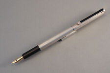 1980's DUNHILL  GEMLINE Barley silver plated Fountain pen - 14K "M" Nib Perfect