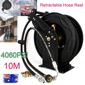 Auto-Retractable Pressure Washer Hose Reel Power Heavy Duty Steel Reel 4060 PSI - Picture 1 of 11