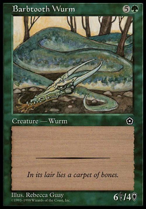 Barbtooth Wurm - Medium Play MTG Portal Second Age - Image 1 of 1
