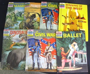 Vtg lot 7 How & Why Wonder Bks - PB HC  Dinosaurs, Civil War, Dinosaurs, Ballet - Bild 1 von 2