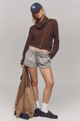 Anthropologie Pilcro Asymmetrical Brown  Cashmere Cardigan Small - Image 1 of 4