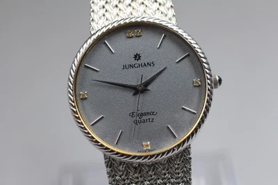 [N COMO NUEVO] Reloj para mujer Junghans EK-J-800IWM plata 5P diamante cuarzo de JAPÓN Foto 1 de 4