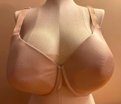 Sujetador Catherines Intimates con aros suavizante espalda cubierta completa talla grande 48 DD nude Foto 1 de 4