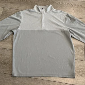 FootJoy Golf Sweater Men’s Large Heather Grey Half-Zip Pullover Athletic Preppy - Picture 1 of 9