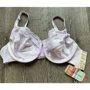 NWT Vintage Vanity Fair Unlined Underwire Bra Pink Lace 36C - Picture 1 of 9