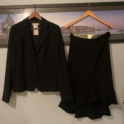 Rene Lezard 女式西装德国制造 42 码黑色 — 第 1/4 张图片