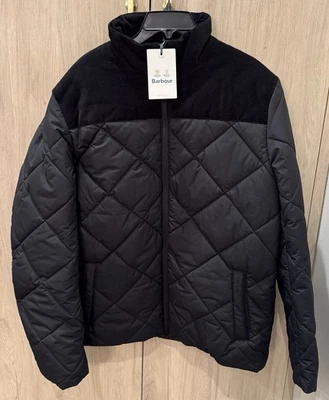 NWTs Barbour Men’s Elmwood Quilted Jacket. Black. Large - Image 1 of 4