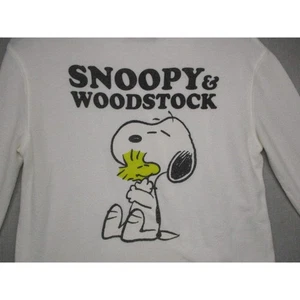 Peanuts White Retro Cartoon Streetwear Pullover Hoodie Women Size Small - Picture 1 of 8