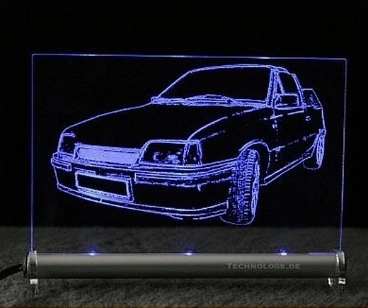 Opel Kadett E Cabrio   Gravur LEUCHTSCHILD LED - GSI - Bild 1 von 1