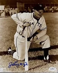Johnny Mize Signed Jsa Certed Sticker 8x10 Photo Autograph Authentic - Picture 1 of 1