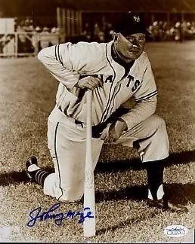 Johnny Mize Signed Jsa Certed Sticker 8x10 Photo Autograph Authentic  - Image 1 of 1