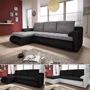 Ecksofa Santi - Polsterecke, Schlafsofa mit Schlaffunktion, Couchgarnitur, Sofa - Bild 1 von 28