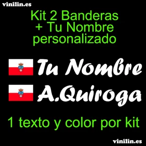 Cantabrian Flag Vinyl Sticker + Custom Name - Picture 1 of 15
