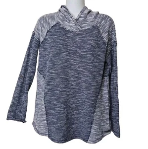 Calvin Klein Performance Hoodie Womans Large Blue Woven Athletic Pullover - Picture 1 of 13