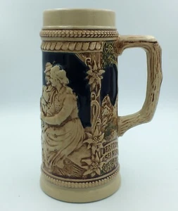 Gerz Deutscher Bierstein Bar Gönner Weizen & Marineblau Kneipe Vintage Sammlerstück - Bild 1 von 7