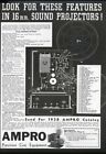 Ampro 16Mm Sound Projector Vintage 1938 Print Ad