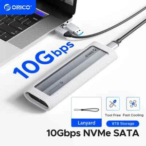 ORICO M.2 NVMe SATA SSD Enclosure Tool-Free USB External 10Gbps M.2 NVMe - Picture 1 of 12