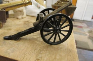 Vintage Cast Iron & Brass Toy Cannon - Picture 1 of 2
