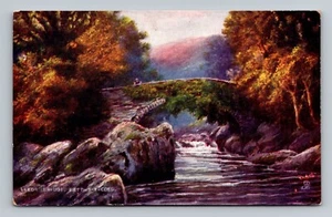 POSTCARD Lledr bridge Betws y coed Tucks Oilette - Picture 1 of 2