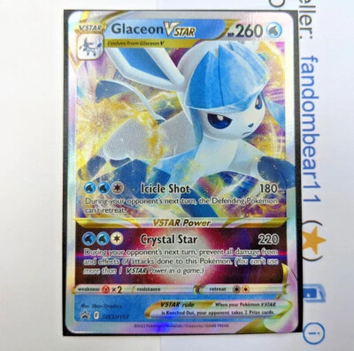 Glaceon VSTAR - BLACK STAR PROMO card SWSH197 Pokemon TCG 2022 Sword & Shield - Image 1 of 4