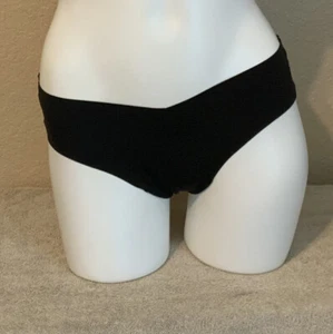 VICTORIA’S SECRET Damas Tanga de Encaje Panty Negro Talla L NUEVO - Imagen 1 de 8