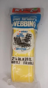 Neu! Vintage Rasenmöbel Gurtband 39 Fuß x 2,25 Zoll Yellow Frost King - Bild 1 von 6
