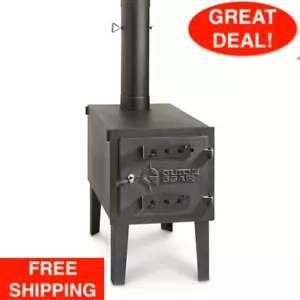 GUIDE GEAR Outdoor Wood Stove Adjustable Air Vent Camp Warmer Coffee Sauce Pans - Picture 1 of 12