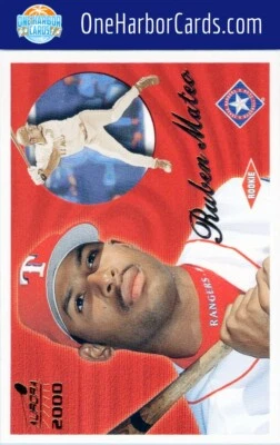 2000 Pacific Aurora Texas Rangers Baseball Card #142 Ruben Mateo - Image 1 of 2