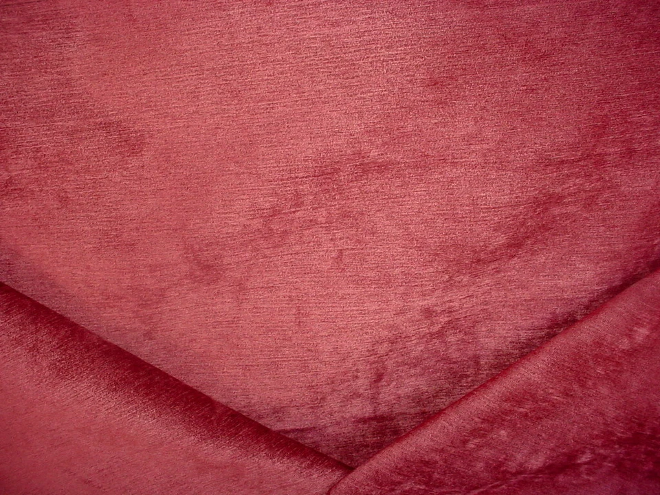 5-1/8Y Robert Allen Duralee 241045 Fine Chenille Berry Red Upholstery Fabric - Image 1 of 4