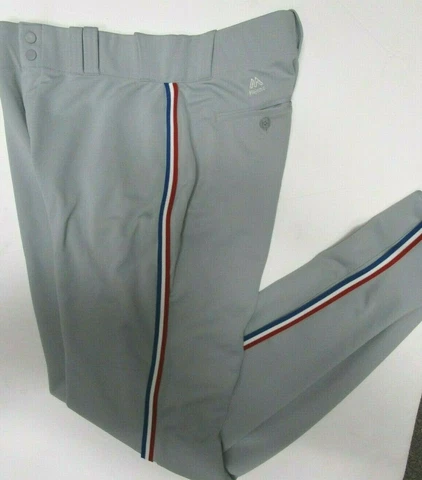 TEXAS RANGERS GREY FLEX BASE AUTHENTIC MAJESTIC BASEBALL PANTS 32-42 WAIST Cover