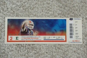 FLORIDA GATORS VS EAST MICHIGAN 6/09/2014 BOLETO COMPLETO ~ FLORIDA GANA 65-0 - Imagen 1 de 1
