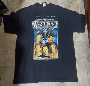 Vintage 2004 WWE Wrestlemania 20Triple H Benoit Guerrero Michaels Shirt Gr. Large - Bild 1 von 12
