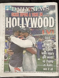 LA RAMS SUPER BOWL LVI CHAMPS NEW YORK DAILY NEWSPAPER 2/14/22 OBJ SNOOP DOGG - Picture 1 of 2