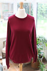 Men's M&S Long Sleeved Cashmere Jumper Size M Small Repair to Arm Ruby Colour