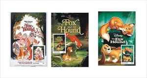 2022 DISNEY LA VOLPE E IL SEGUGIO 3 FOGLI RICORDO POSTER FILM NON PERFORATO - Foto 1 di 1