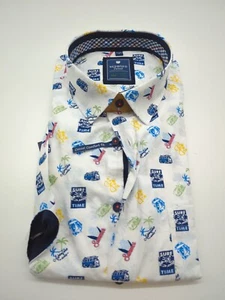 Camisa manga corta REDMOND talla L 41/42 cuello Kent patrón colorido ajuste regular - Imagen 1 de 5