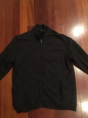 Chaqueta polar Alfani negra para hombre talla 2XL cremallera completa Foto 1 de 4
